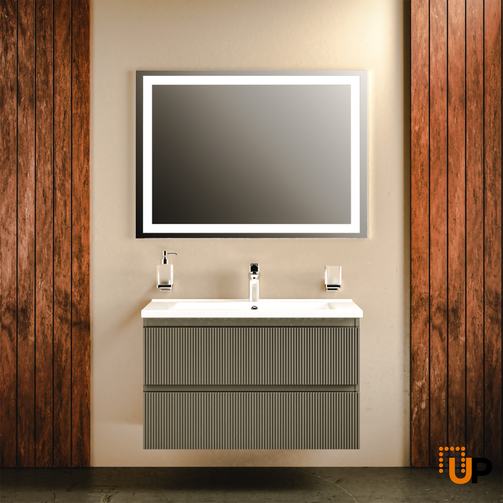 Modern Wall-Mount Bathroom Vanity with Washbasin | Edison Collection | Non-Toxic Fire-Resistant MDF-30"-34"-40" | Buy Vanity Online