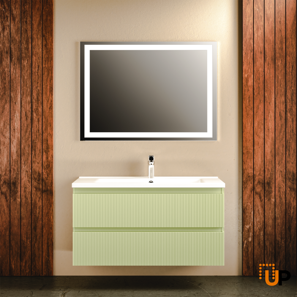 Modern Wall-Mount Bathroom Vanity with Washbasin | Edison Collection | Non-Toxic Fire-Resistant MDF-30"-34"-40" | Buy Vanity Online