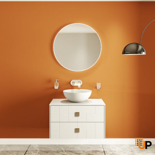 Modern Wall-Mount Bathroom Vanity with Washbasin | Dune Collection | Non-Toxic Fire-Resistant MDF | Buy Vanity Online