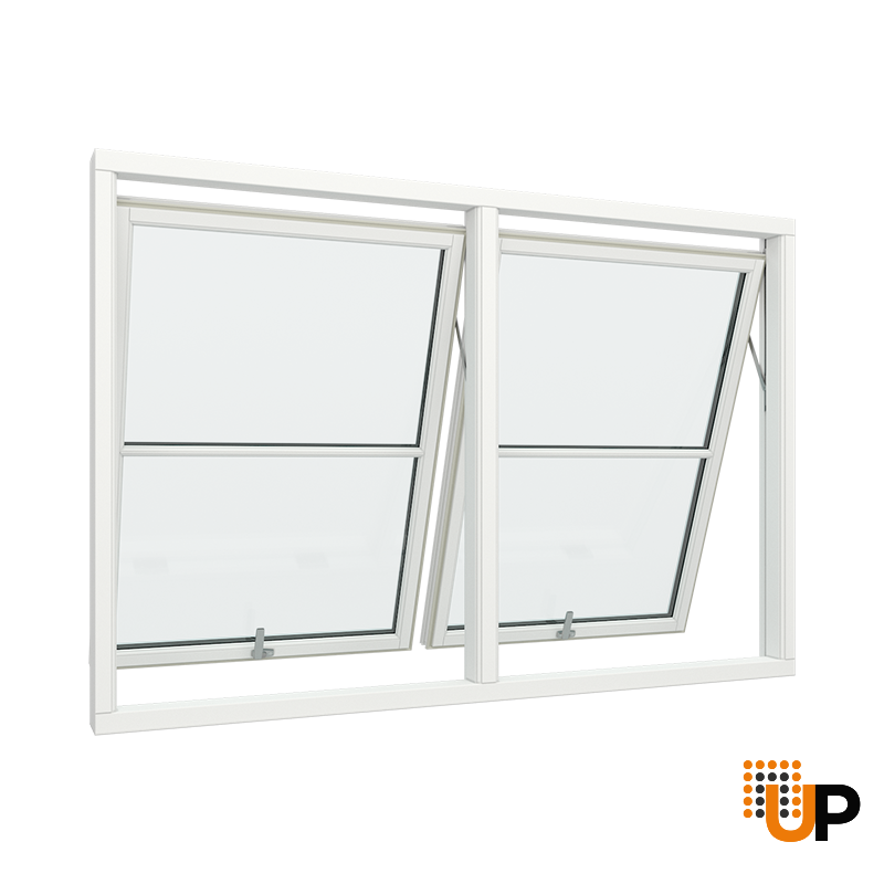 Bay 2 Windows Aluminum with Top Control | Double Pane | Transparent Glass | Buy Windows Online