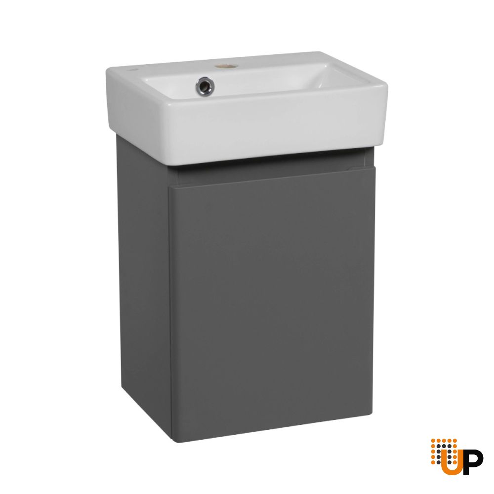 Modern Wall-Mounted Bathroom MINI-Vanity with Washbasin | Comfort Collection | Non-Toxic Fire-Resistant MDF | Buy Vanity Online