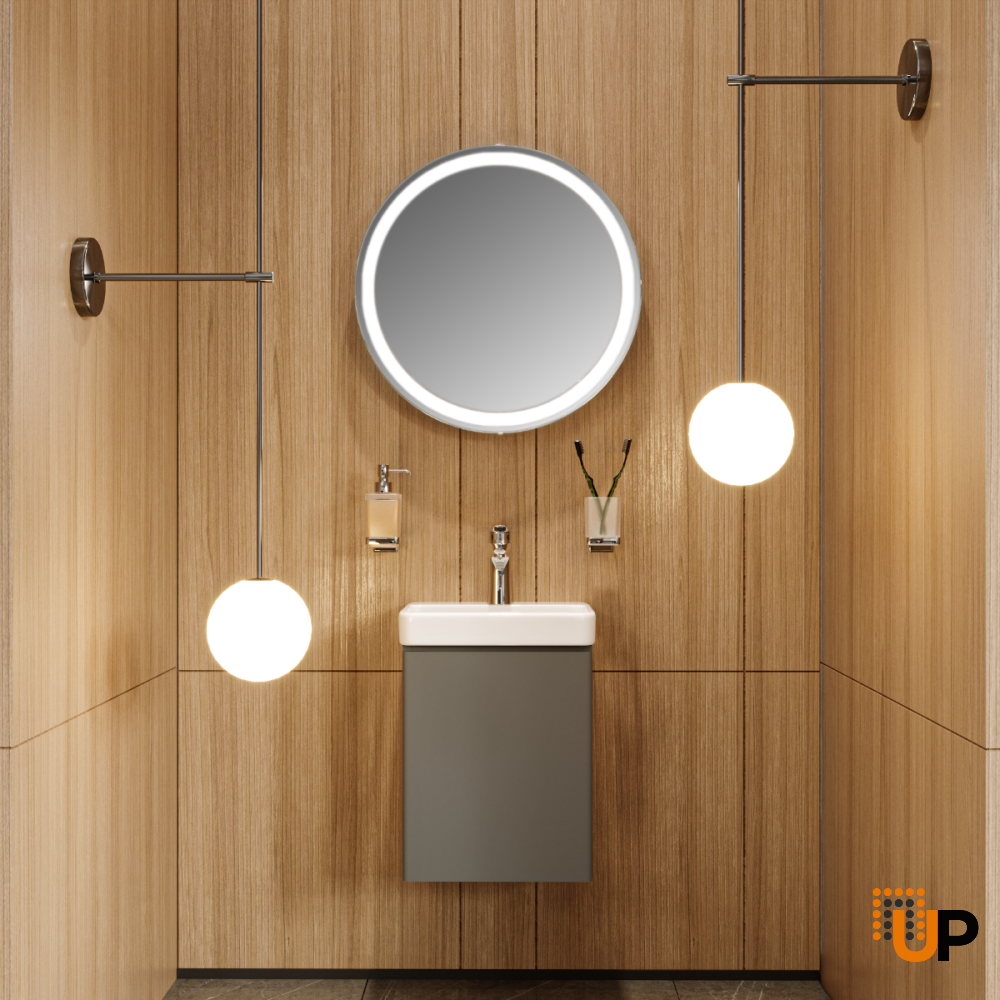 Modern Wall-Mounted Bathroom MINI-Vanity with Washbasin | Comfort Collection | Non-Toxic Fire-Resistant MDF | Buy Vanity Online