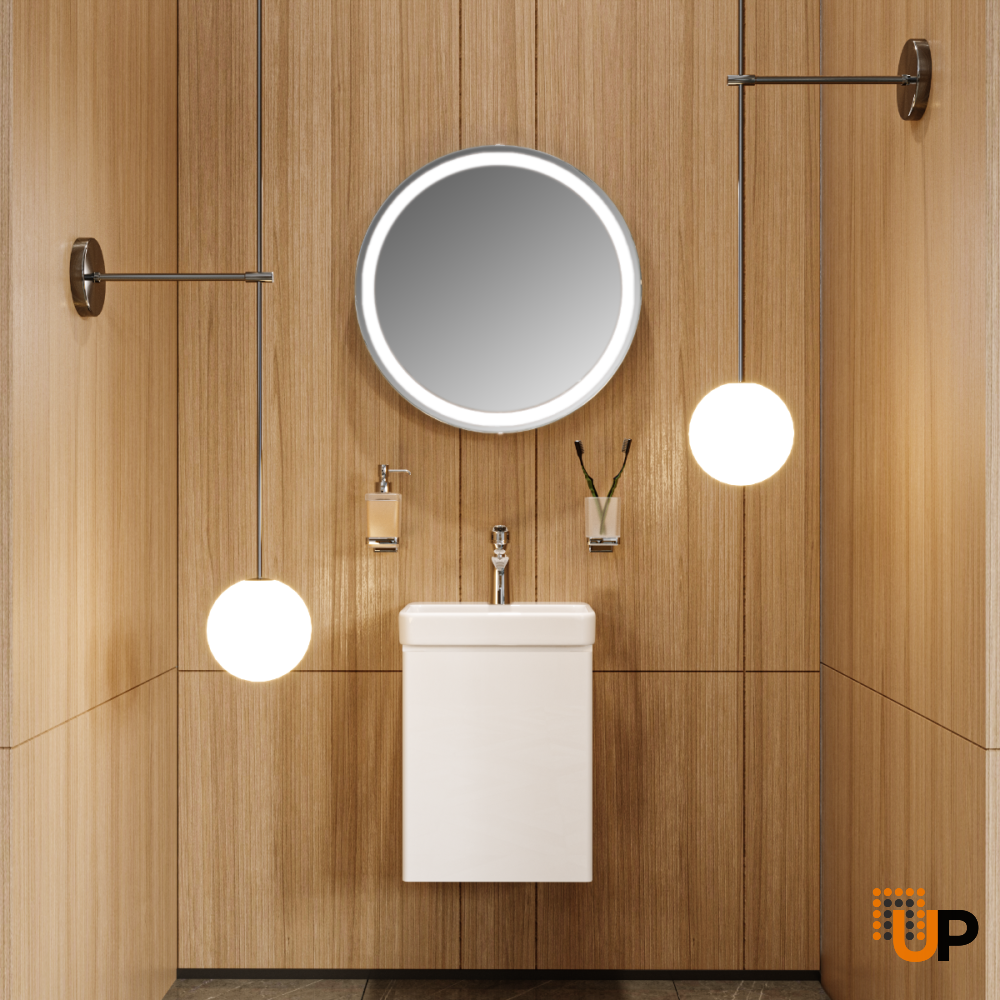 Modern Wall-Mounted Bathroom MINI-Vanity with Washbasin | Comfort Collection | Non-Toxic Fire-Resistant MDF | Buy Vanity Online