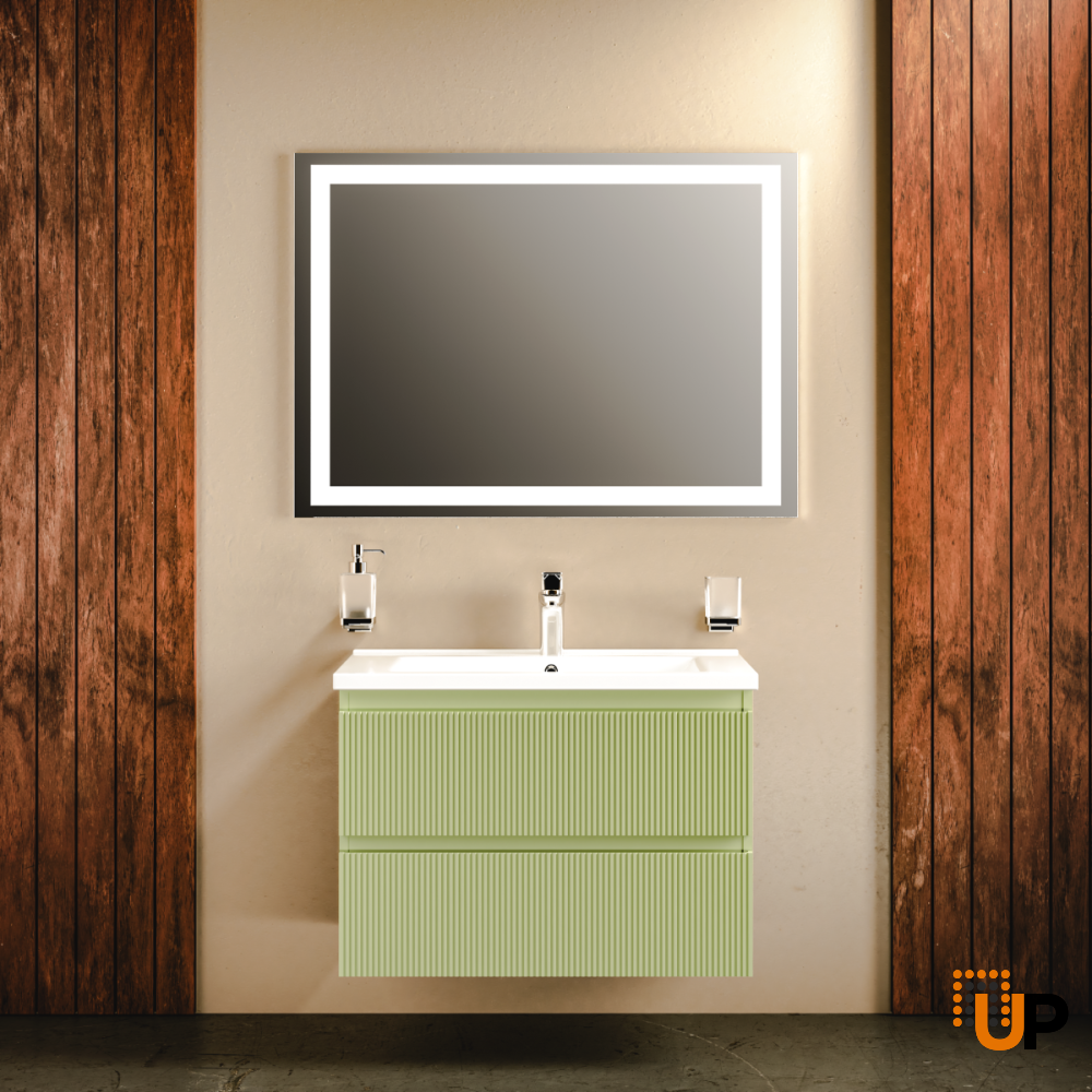 Modern Wall-Mount Bathroom Vanity with Washbasin | Edison Collection | Non-Toxic Fire-Resistant MDF-30"-34"-40" | Buy Vanity Online