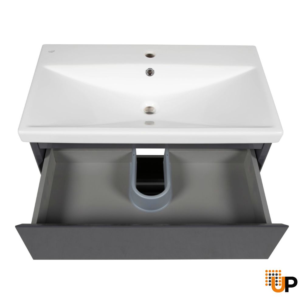Modern Free standing Bathroom Vanity with Washbasin | Elit Brown Matte Collection | Non-Toxic Fire-Resistant MDF-24" | Buy Vanity Online