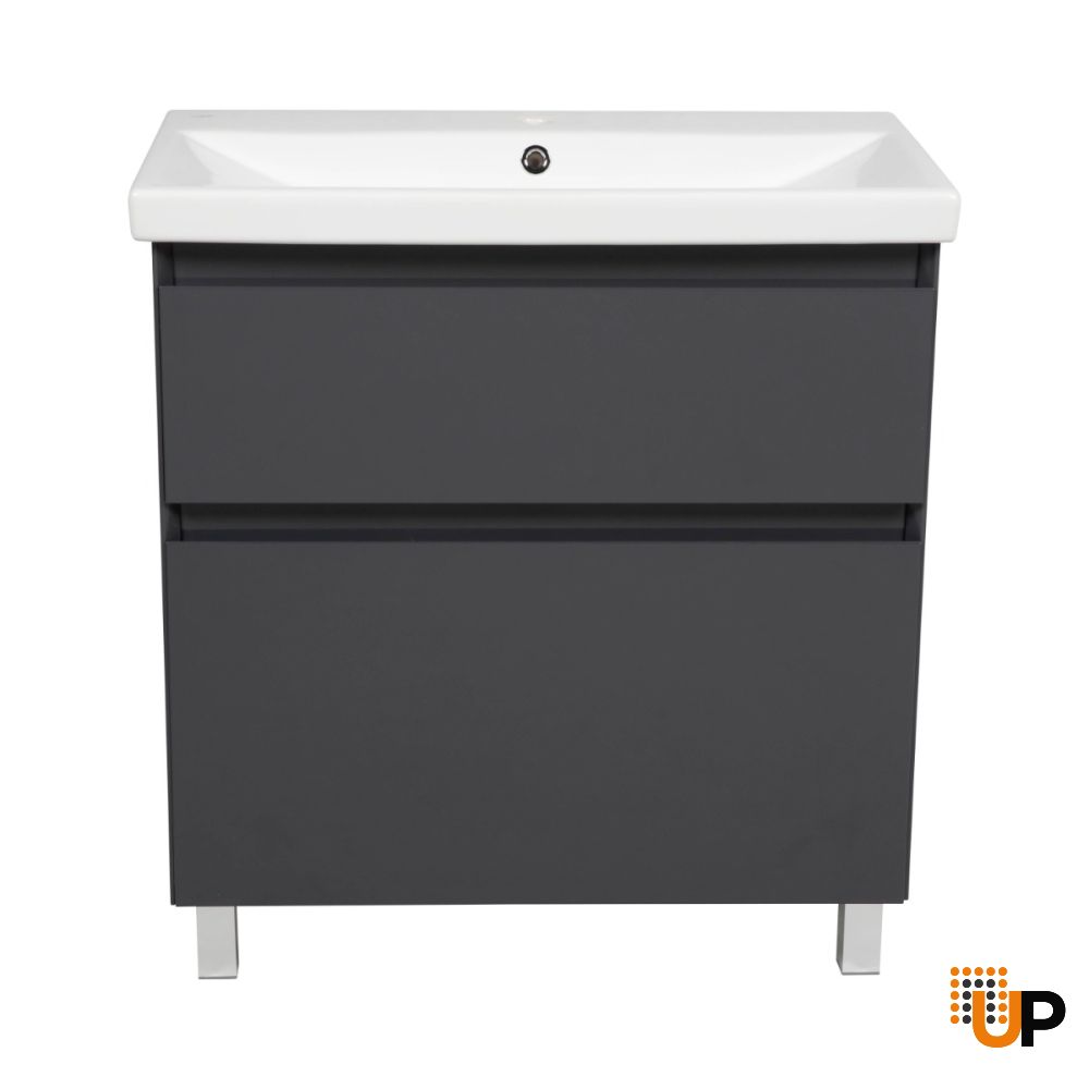 Modern Free standing Bathroom Vanity with Washbasin | Elit Brown Matte Collection | Non-Toxic Fire-Resistant MDF-24" | Buy Vanity Online