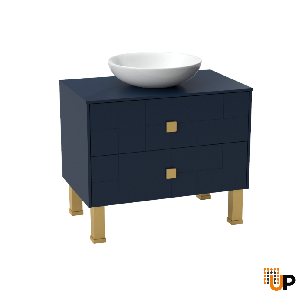 Modern Free Standing Bathroom Vanity with Washbasin | Dune White Matte Collection | Non-Toxic Fire-Resistant MDF | Buy Vanity Online
