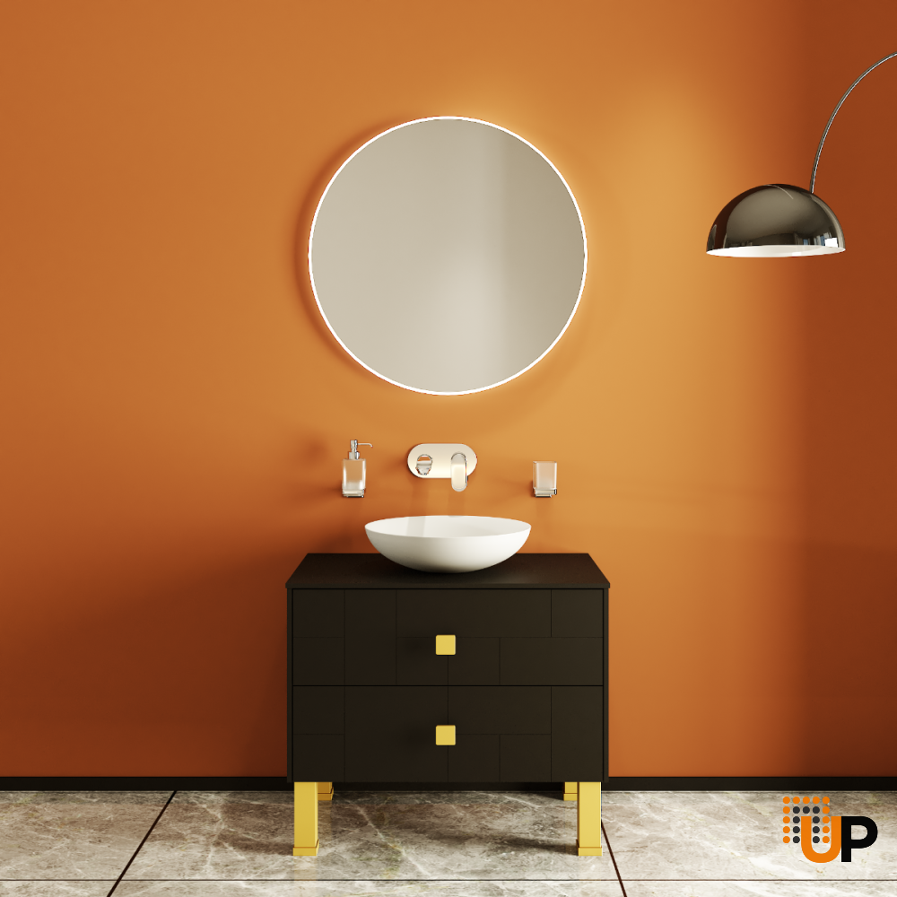 Modern Free Standing Bathroom Vanity with Washbasin | Dune White Matte Collection | Non-Toxic Fire-Resistant MDF | Buy Vanity Online