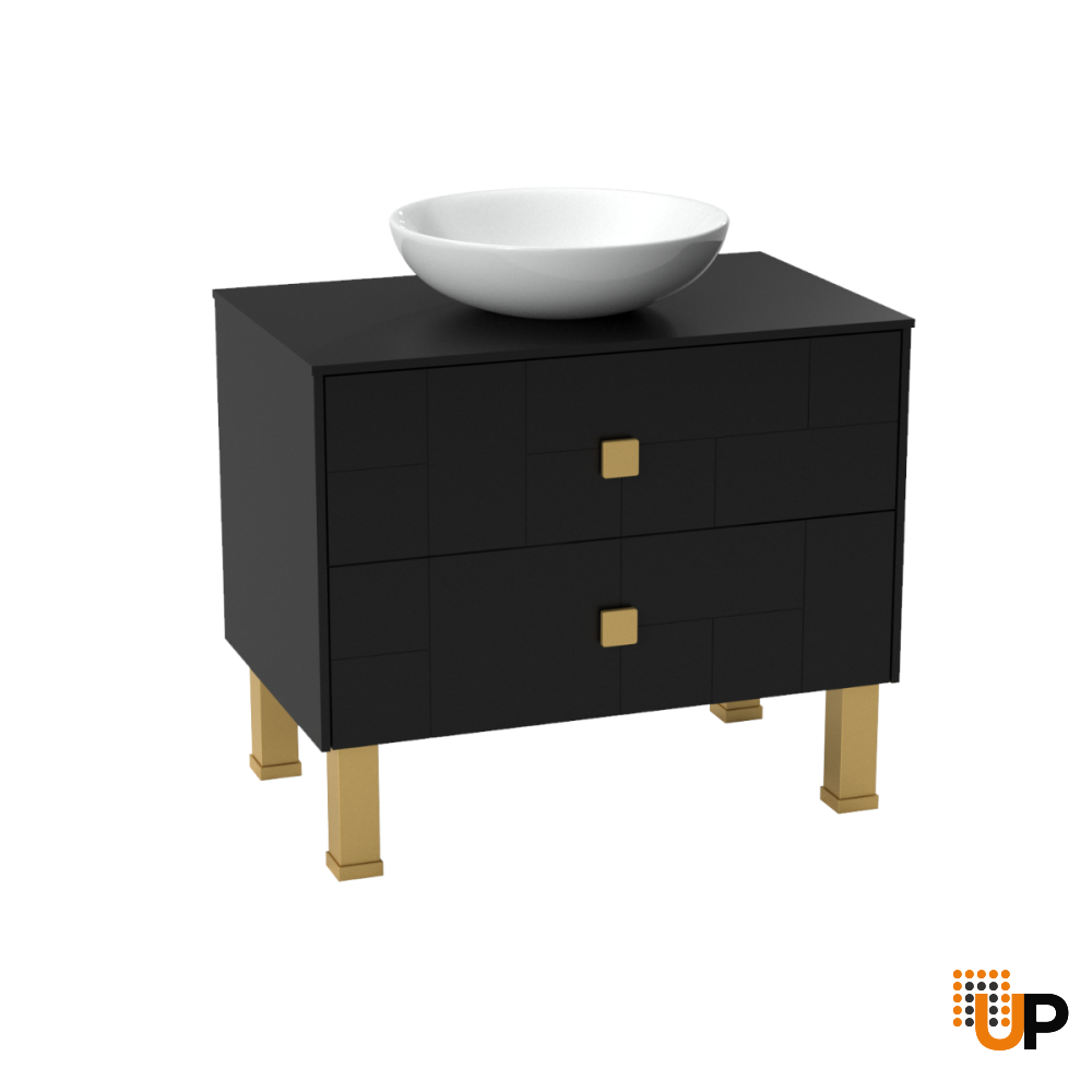 Modern Free Standing Bathroom Vanity with Washbasin | Dune White Matte Collection | Non-Toxic Fire-Resistant MDF | Buy Vanity Online
