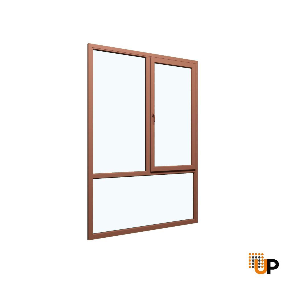 Three-Part Window PVC | Upper Section Operable | Double Pane | Sateen Glass | Buy Windows Online