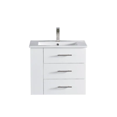 Bari Bathroom | 24" Bathroom Vanity Wall Mount Set (Right Side Shelf)