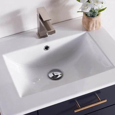 Bari Bathroom | 24" Bathroom Vanity Wall Mount Set (Right Side Shelf)