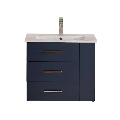 Bari Bathroom | 24" Bathroom Vanity Wall Mount Set (Right Side Shelf)