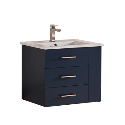 Bari Bathroom | 24" Bathroom Vanity Wall Mount Set (Right Side Shelf)