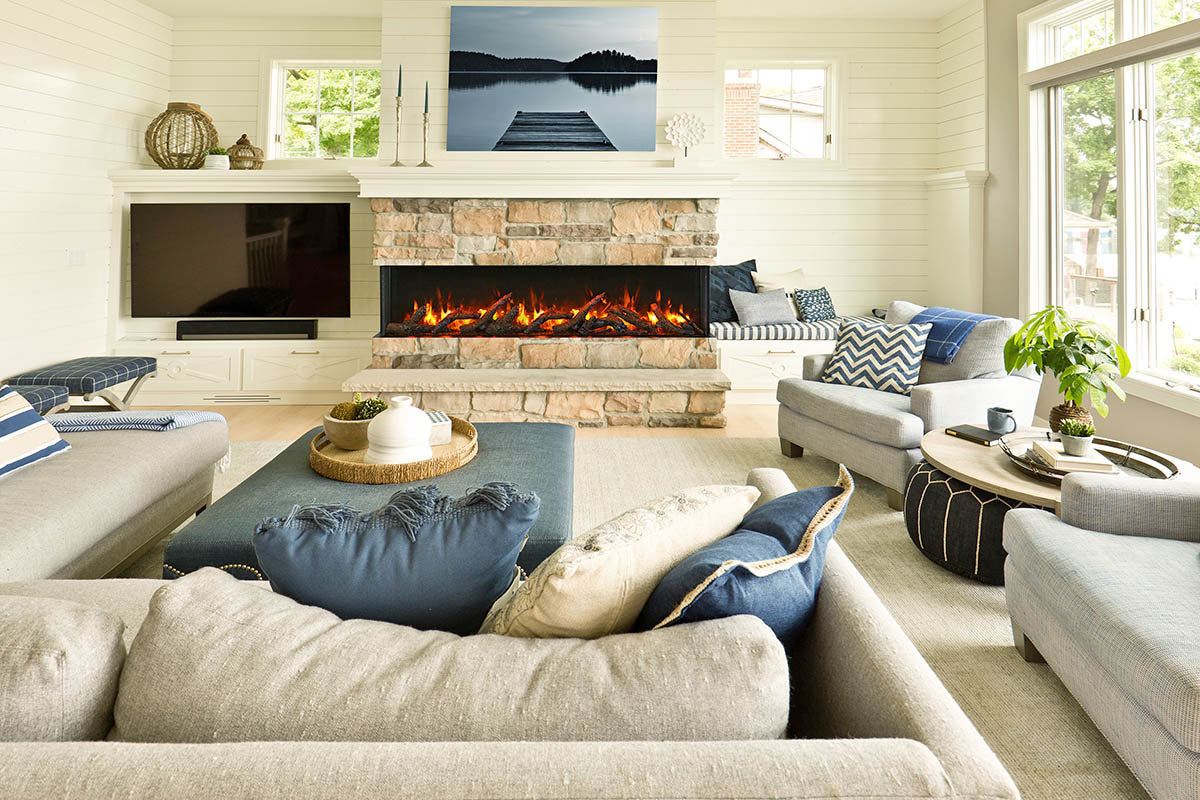 BAY-SLIM 3 Sided Electric Fireplace | Remii | Buy Fireplaces Online