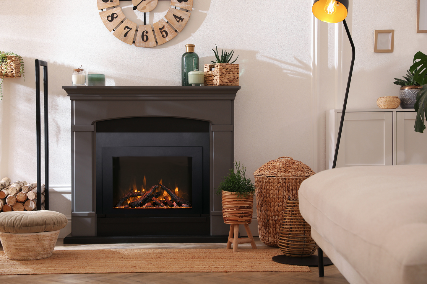TRD Smart Insert Electric Fireplace | 4 Side Trim | Amantii