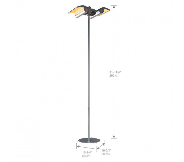 Dimplex Indoor | Outdoor Electric Infrared Heater Permanent Location Floor Stand