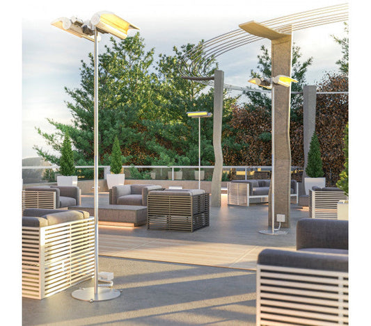 Dimplex Indoor | Outdoor Electric Infrared Heater Permanent Location Floor Stand