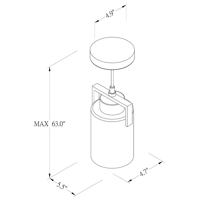 Bari Modern | 1-Light Dimmable Pendant Light