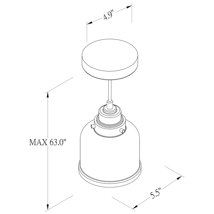 Bari Classic | 1-Light Dimmable Pendant Light