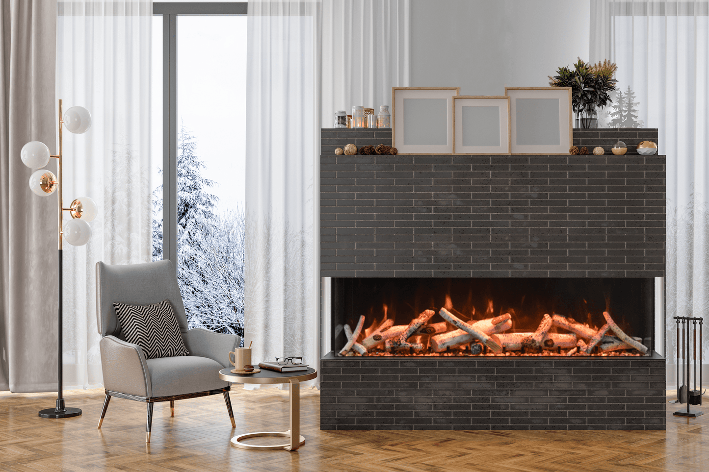 Tru View XL Deep Smart Electric Fireplace | Amantii | Wifi Enabled | Buy Fireplaces Online