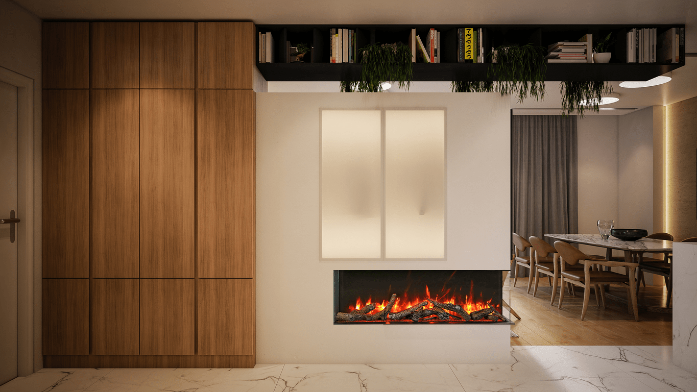 True View Slim Smart Electric Fireplace | Amantii | Wifi Enabled | Buy Fireplaces Online
