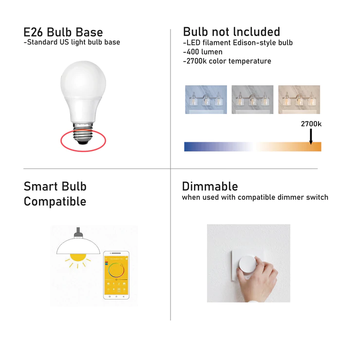 Bari Classic | 1-Light Dimmable LED Wall Sconce