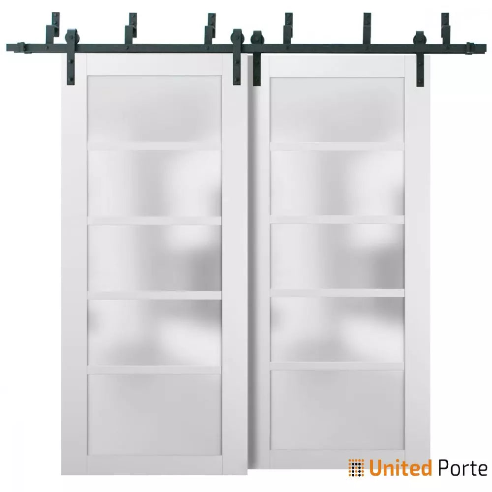 Barn Bypass Doors with Frosted Opaque Glass | Solid Panel Interior Doors | Buy Doors Online