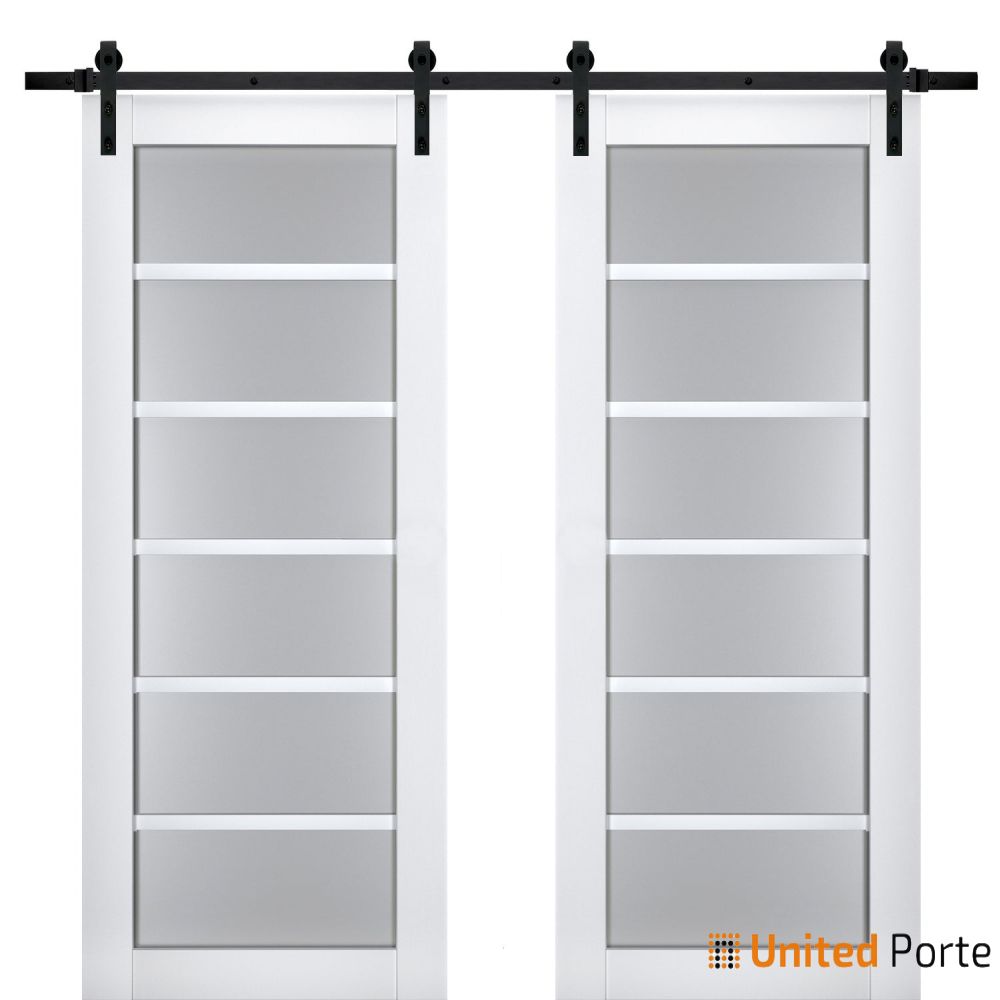 Sturdy Barn Door with Frosted Glass | Solid Panel Interior Doors | Buy Doors Online