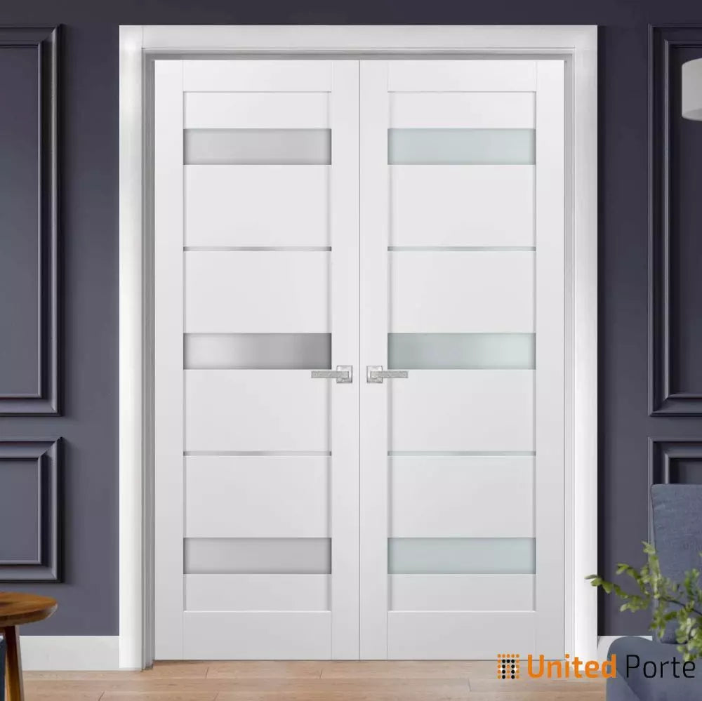 French Panel Lite Doors with Frosted Opaque Glass | Bathroom Bedroom Sturdy Doors | Buy Doors Online