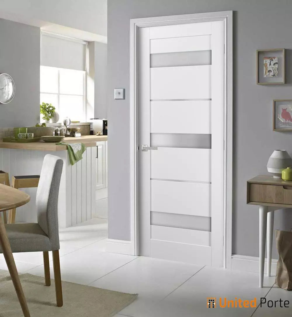 French Panel Lite Doors with Frosted Opaque Glass | Bathroom Bedroom Sturdy Doors | Buy Doors Online