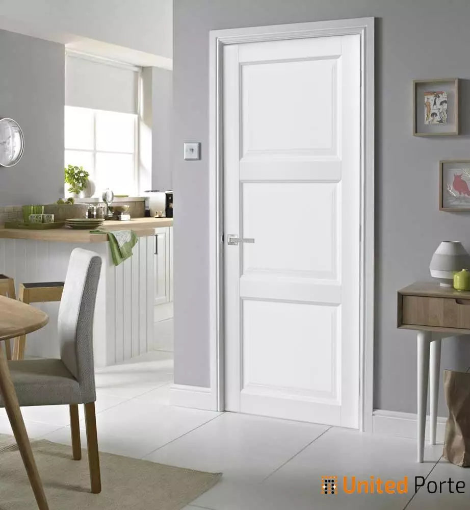 French Panel Solid Door with Hardware | Bathroom Bedroom Interior Sturdy Doors | Buy Doors Online