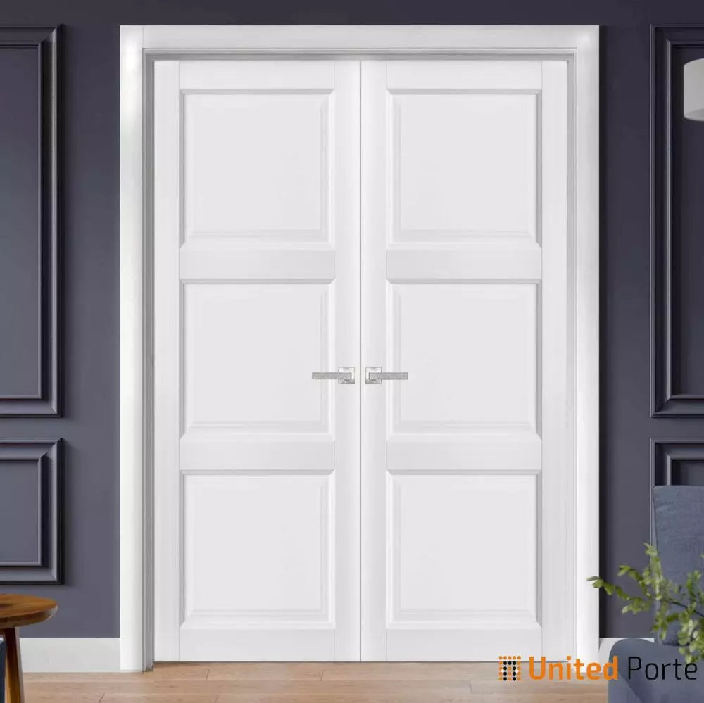 French Panel Solid Door with Hardware | Bathroom Bedroom Interior Sturdy Doors | Buy Doors Online