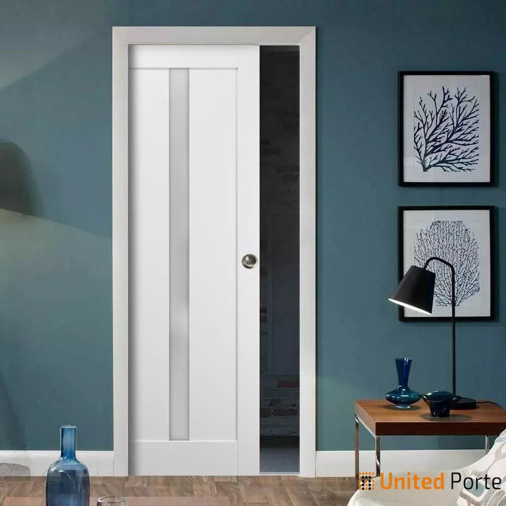 French Pocket Door with Frames | Solid Wood Interior Sliding Closet Sturdy Doors | Buy Doors Online