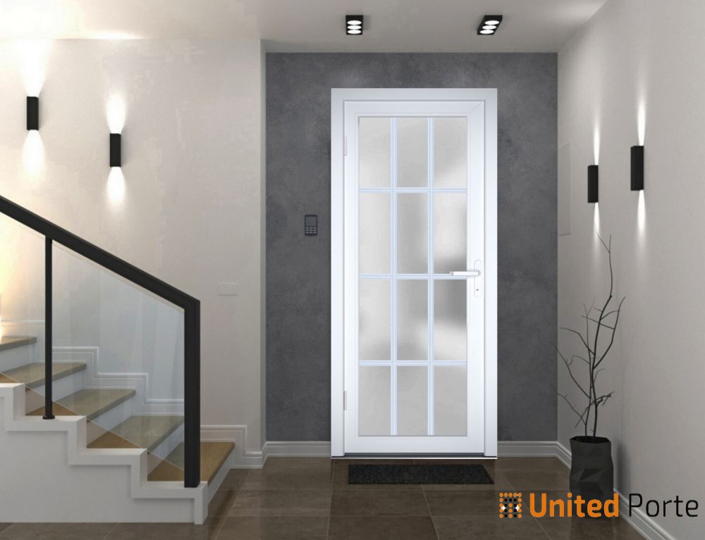 Front Exterior Prehung Fiber Glass Door with Frosted Glass | Commercial and Residential Doors | Buy Doors Online
