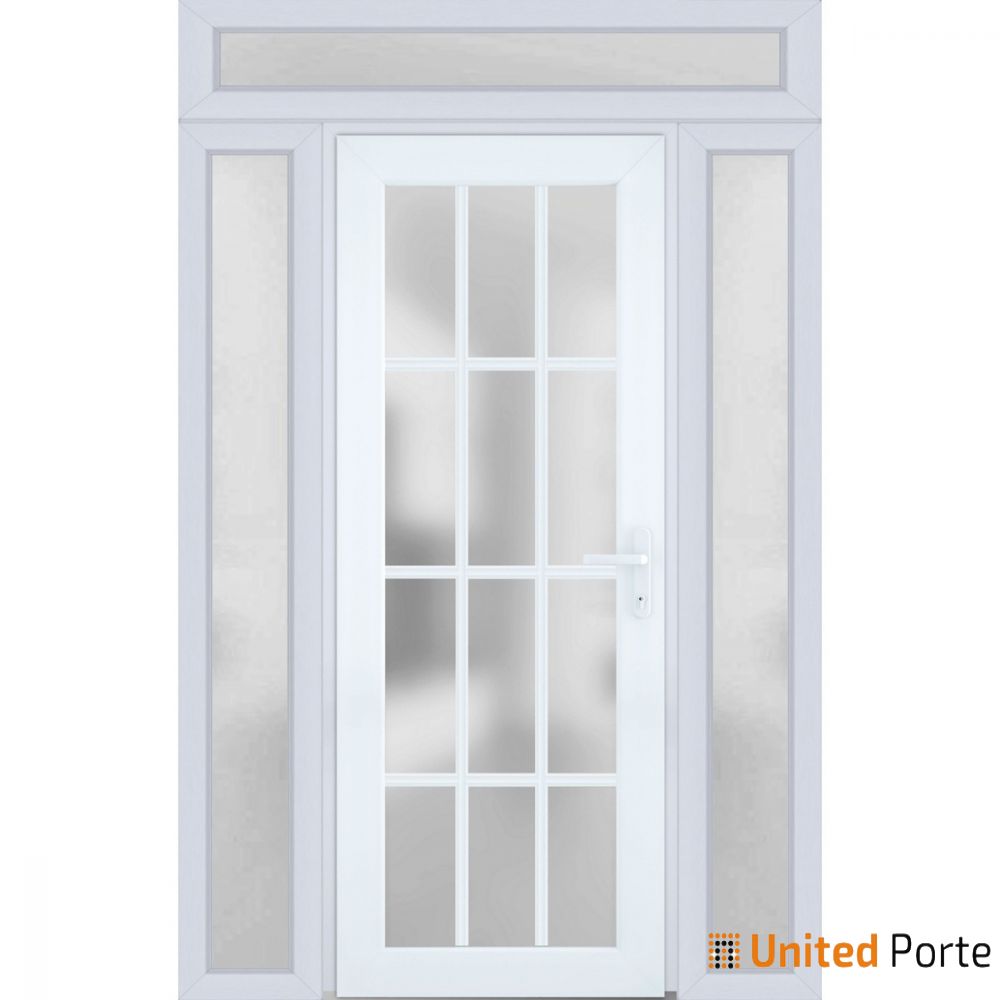 Front Exterior Prehung Fiber Glass Door with Frosted Glass | Commercial and Residential Doors | Buy Doors Online
