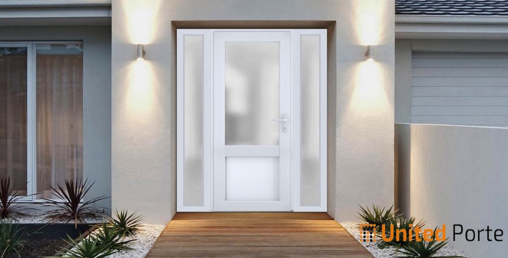 Front Exterior Prehung Fiber Glass Door with Frosted Glass | Commercial and Residential Doors | Buy Doors Online