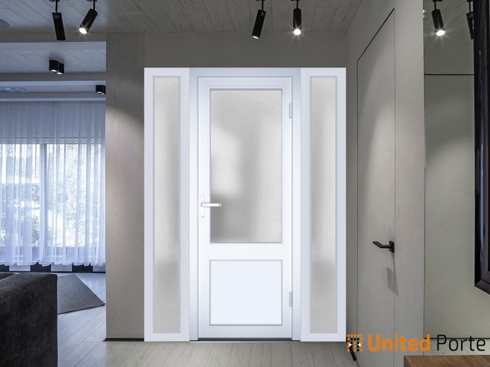Front Exterior Prehung Fiber Glass Door with Frosted Glass | Commercial and Residential Doors | Buy Doors Online