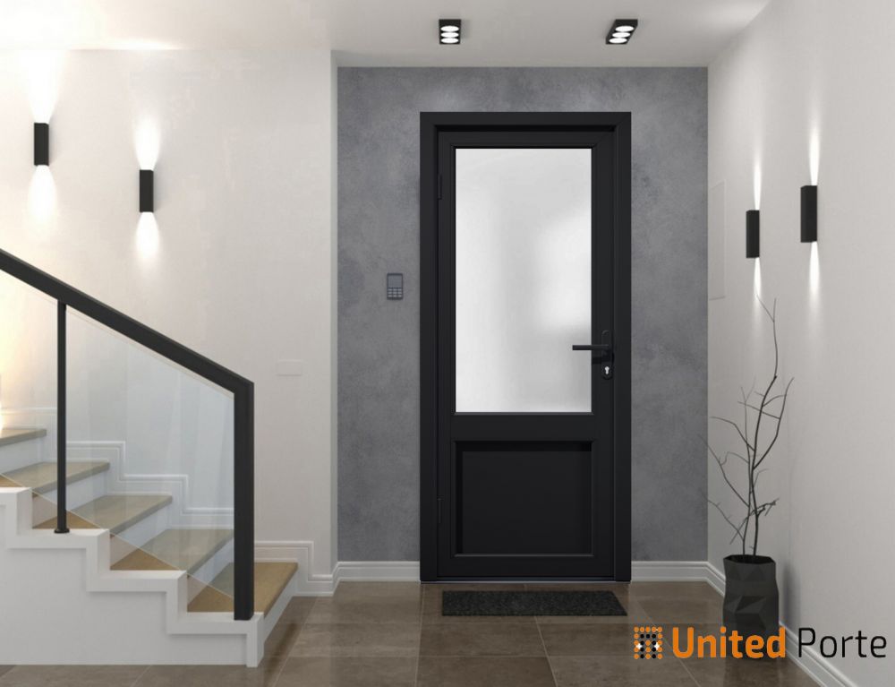 Front Exterior Prehung Fiber Glass Door with Frosted Glass | Commercial and Residential Doors | Buy Doors Online