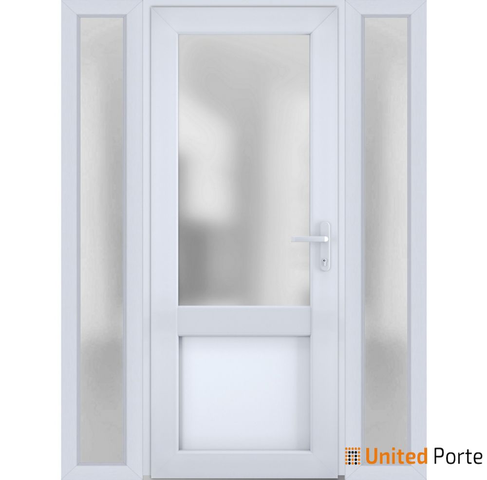 Front Exterior Prehung Fiber Glass Door with Frosted Glass | Commercial and Residential Doors | Buy Doors Online