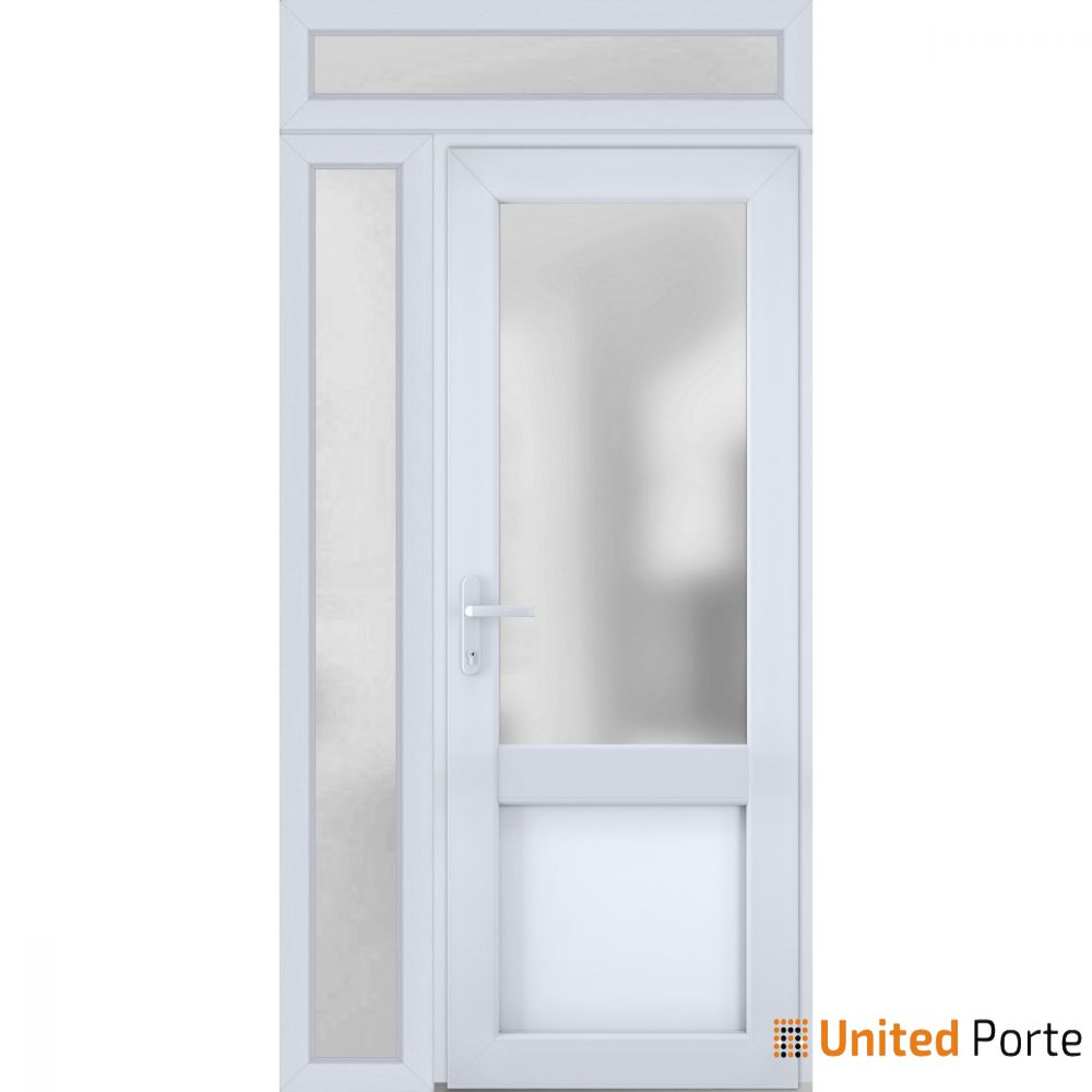 Front Exterior Prehung Fiber Glass Door with Frosted Glass | Commercial and Residential Doors | Buy Doors Online