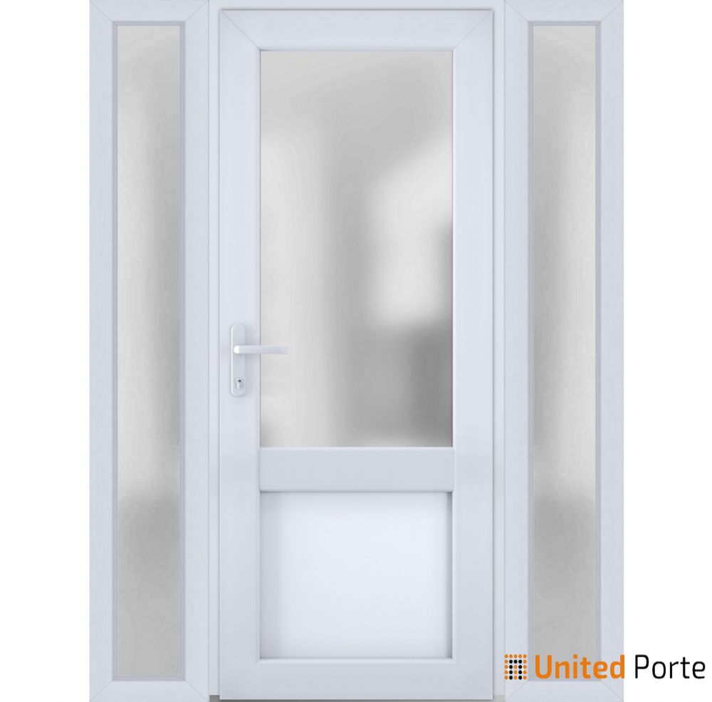 Front Exterior Prehung Fiber Glass Door with Frosted Glass | Commercial and Residential Doors | Buy Doors Online