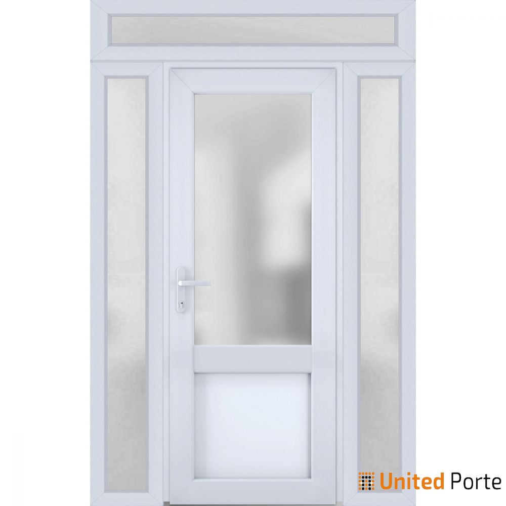 Front Exterior Prehung Fiber Glass Door with Frosted Glass | Commercial and Residential Doors | Buy Doors Online