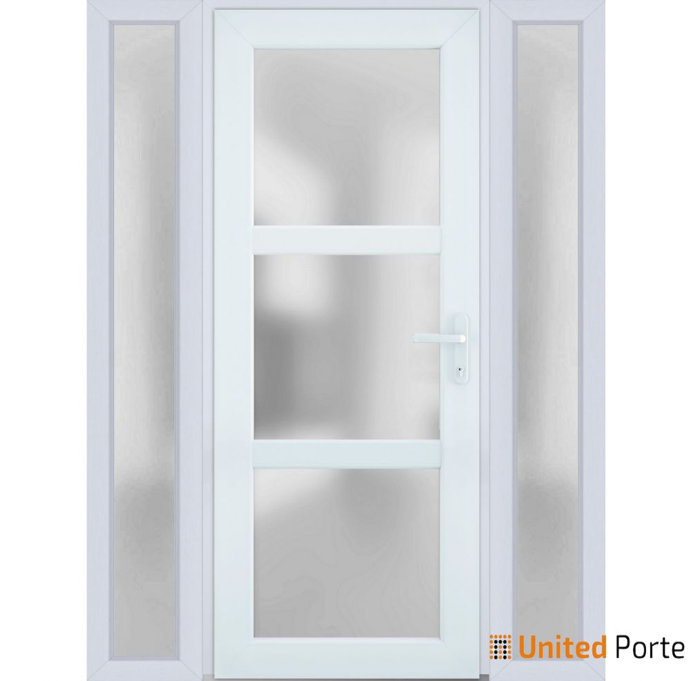 Front Exterior Prehung Fiber Glass Door Frosted Glass | Commercial and Residential Doors | 8552