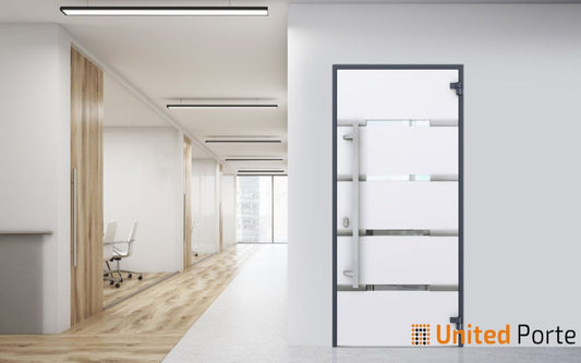 Front Exterior Prehung Steel Door | Stainless Inserts Single Modern Painted Door | Buy Doors Online