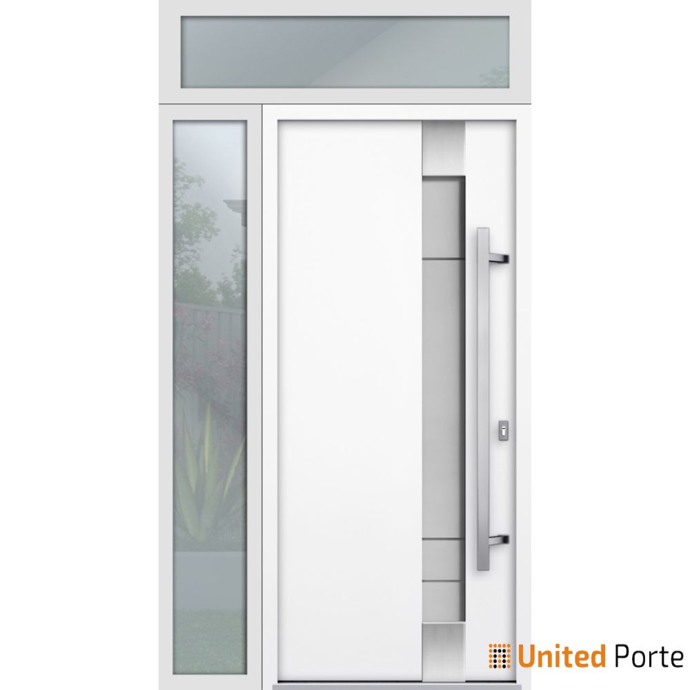 Front Exterior Prehung Steel Door | Single Modern Painted Door | 1713