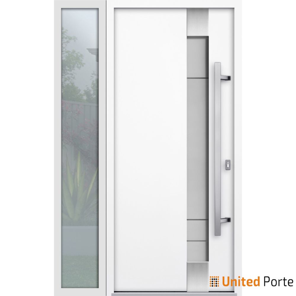 Front Exterior Prehung Steel Door | Single Modern Painted Door | 1713