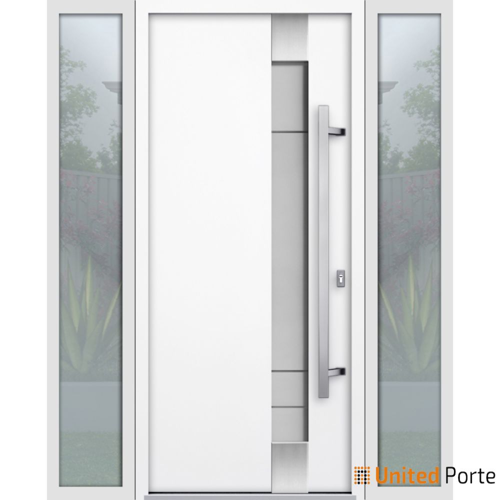 Front Exterior Prehung Steel Door | Single Modern Painted Door | 1713