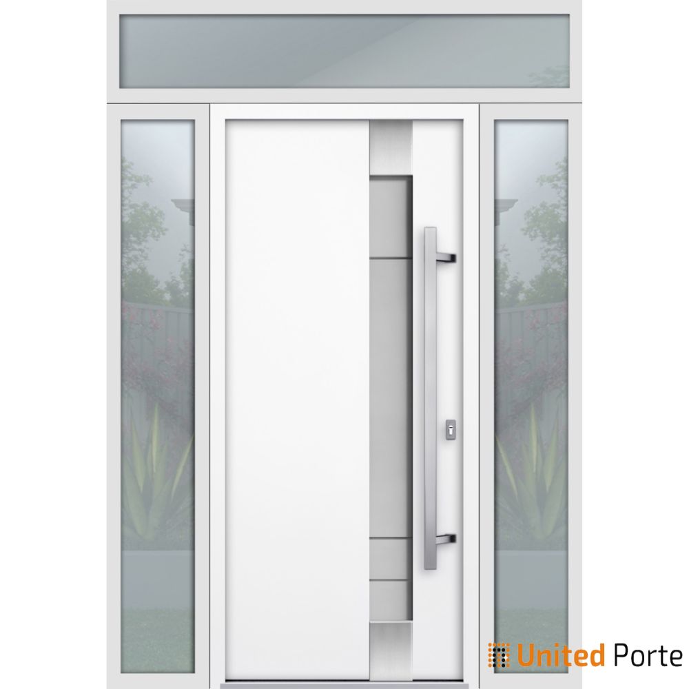 Front Exterior Prehung Steel Door | Single Modern Painted Door | 1713