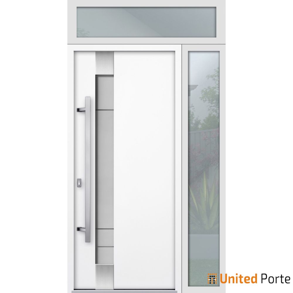 Front Exterior Prehung Steel Door | Single Modern Painted Door | 1713
